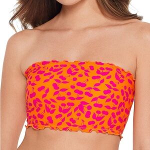 Salt & Cove cherries bandeau swim top